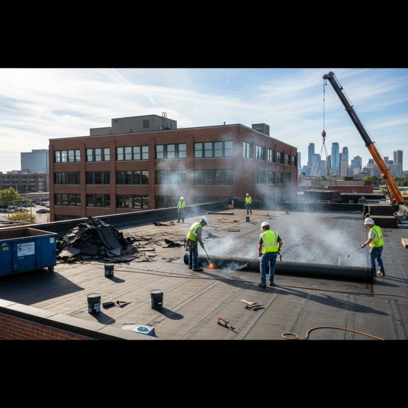 Single Ply Roof Installation